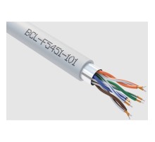 Кабель витая пара Bion BCL-F5451-101 F/UTP, кат.5e, 4x2x0,51мм AWG 24, CCA, одножильный, PVC, для внутренней прокладки, 305м, серый