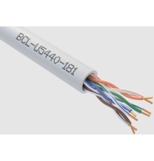 Кабель витая пара Bion BCL-U5440-181 U/UTP, кат.5e, 4x2x0,40мм AWG 26, медь, одножильный, PVC, для внутренней прокладки, 305м, серый