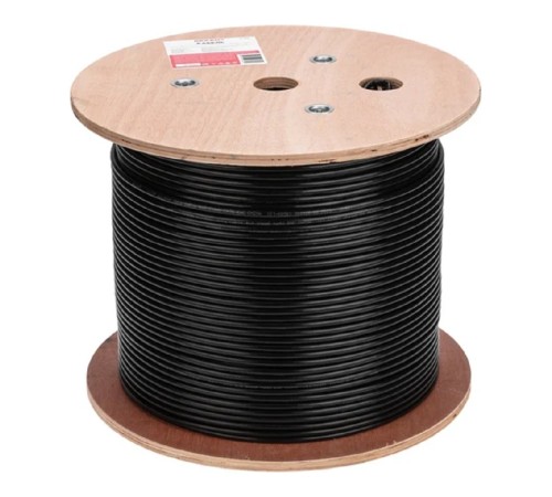 Rexant (01-0058) Кабель U/UTP, CAT 6, PE 4х2х0,57мм, 23AWG, внешний, черный
