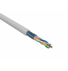 REXANT (01-0143-R) Кабель витая пара F/UTP, CAT 5e, PVC, 4PR, 24AWG, INDOOR, SOLID, серый, 305м