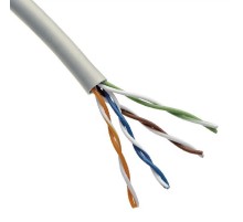 REXANT (02-0005 ) Кабель витая пара U/UTP, CAT 5e, PVC, 4х2х0,52 мм, 24AWG, INDOOR, SOLID, серый, 305 м