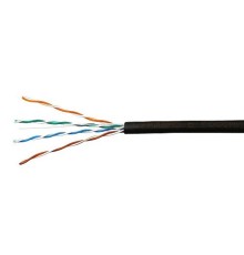 SkyNet Кабель UTP outdoor 4x2x0,46, медный, FLUKE TEST, кат.5e, однож., (100м) box, черный [CSL-UTP-4-CU-OUT/100]
