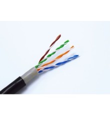 5bites Кабель Express US5525-305BPE витая пара UTP/SOLID/5E/24AWG/COPPER/PVC+PE/BLACK/OUTDOOR/DRUM/305M