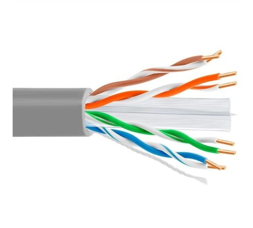 5bites Кабель US6575-305A витая пара UTP / SOLID / 6CAT / 23AWG / CCA / PVC / GREY / 305M