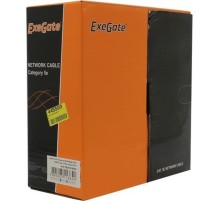 Exegate EX281816RUS Кабель Exegate  UTP4-C5e-CCA-S24-IN-PVC-GY-100 UTP 4 пары кат.5e CCA, 24AWG, бухта 100м, серый, PVC
