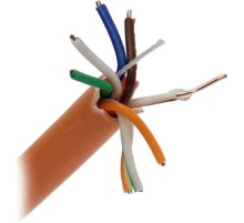 Exegate EX281820RUS Кабель Exegate  UTP4-C5e-CU-S24-IN-LSZH-OR-305 UTP 4 пары кат.5e медь, 24AWG, LSZH, бухта 305м, оранжевый
