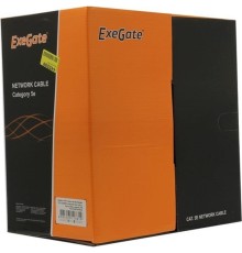 Exegate EX281819RUS Кабель Exegate  UTP4-C5e-CCA-S24-OUT-PE-BK-305 UTP 4 пары кат.5e CCA, 24AWG, внешн., без троса, бухта 305м, черн., PE