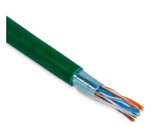 Rexant (01-0161) Кабель витая пара F/UTP, CAT 5e, нг(А)-LSLTx 4х2х0,52мм, 24AWG, внутренний, зеленый, 305м Rexant