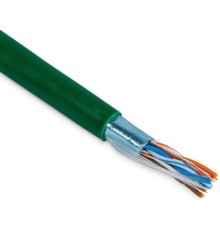 Rexant (01-0161) Кабель витая пара F/UTP, CAT 5e, нг(А)-LSLTx 4х2х0,52мм, 24AWG, внутренний, зеленый, 305м Rexant