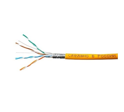 SkyNet Кабель FTP нг-LSZH 4x2x0,48, низкое дымовыделение, нулевое содержание галогенов, оранжевый [CSS-FTP-LSZH-4-CU]