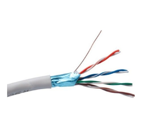 Exegate EX190970RUS Кабель FTP 4 пары кат.5e Exegate CCA, 24AWG, экран, 305м pullbox, серый