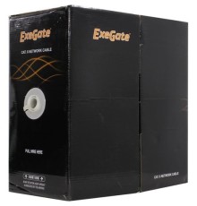 Exegate EX281810RUS Кабель ExeGate FUTP4-C6-CU-S23-IN-PVC-GY-305 FTP 4 пары кат.6 медь, 23AWG, экран, бухта 305м, серый, PVC