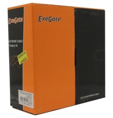 Exegate EX281812RUS Кабель Exegate  FUTP4-C5e-CCA-S24-IN-PVC-GY-100 FTP 4 пары кат.5e CCA, 24AWG, экран, бухта 100м, серый, PVC