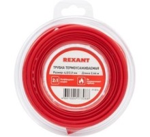 REXANT 29-0014 Трубка термоусаживаемая ТУТ нг 4,0/2,0мм, красная, ролик 2,44м