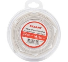 REXANT 29-0031 Трубка термоусаживаемая ТУТ нг 6,0/3,0мм, белая, ролик 2,44м
