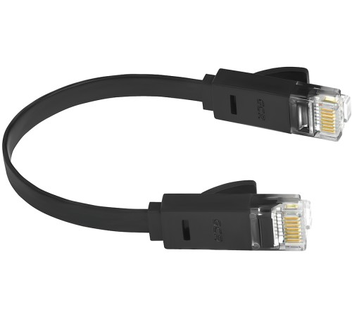 GCR Патч-корд 5.0m, кат.6, PROF, плоский,прямой, UTP, медь, черный, 30 AWG, ethernet high speed 10 Гбит/с, RJ45, T568B (GCR-LNC616-5.0m) GCR Патч-корд 5.0m, кат.6, PROF, плоский,прямой, UTP, медь, черный, 30 AWG, ethernet high speed 10 Гбит/с, RJ45, T568B (GCR-LNC616-5.0m)