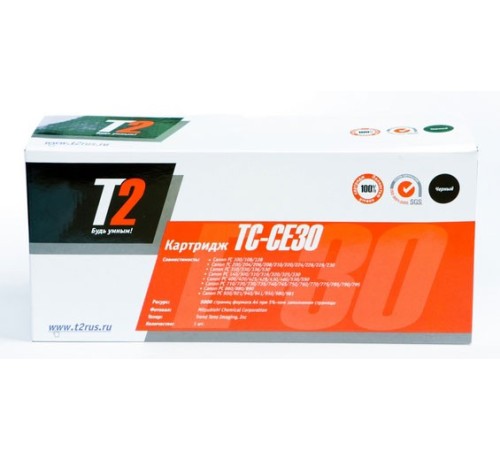 Картридж лазерный T2 E-30 TC-CE30 E30 черный (4000стр.) для Canon FC108/128/206/208/210/220/228/230/310
