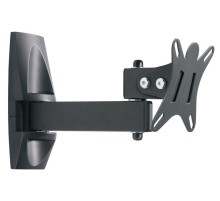 Кронштейн для телевизора Holder LCDS-5004 металлик 10"-26" макс.25кг настенный поворот и наклон