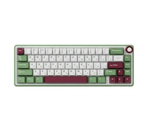 Компактная (65%) механическая клавиатура Royal Kludge R65 - проводная , 66 клавиш, Gasket Mount, Green Sand, переключатели RK Brown Компактная (65%) механическая клавиатура Royal Kludge R65 - проводная , 66 клавиш, Gasket Mount, Green Sand, переключатели RK Brown