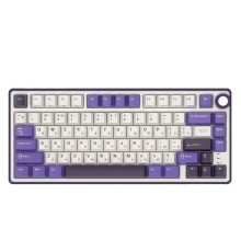 Компактная (75%) механическая клавиатура Royal Kludge R75 - проводная , 81 клавиша, Gasket Mount, Blackberry, переключатели RK Silver