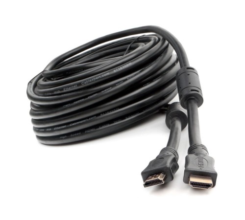 Кабель HDMI Cablexpert 19M/19M, v2.0, медь, позол.контакты, экран, 2 фер.кольца, 20м, черный, пакет (CCF2-HDMI4-20M) Кабель HDMI Cablexpert 19M/19M, v2.0, медь, позол.контакты, экран, 2 фер.кольца, 20м, черный, пакет (CCF2-HDMI4-20M)
