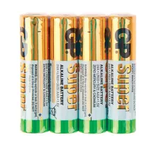 Алкалиновые батарейки GP Super Alkaline 24А ААA - 4 шт. в пленке GP 4891199071850
