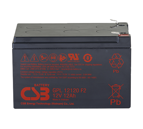 Акб CSB Аккумуляторная батарея для ИБП (10-12 лет) (12V / 12Ah) (GPL12120 F2 CSB)