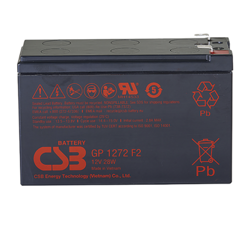 Акб CSB Аккумуляторная батарея для ИБП (25W) (12V/7,2Ah) (GP1272 F2 (12V28W) CSB)