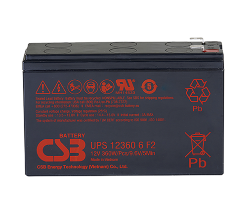 Акб CSB Аккумуляторная батарея для ИБП 12360 6 (12V/7.5Ah) (UPS123606 F2 CSB) Акб CSB Аккумуляторная батарея для ИБП 12360 6 (12V/7.5Ah) (UPS123606 F2 CSB)