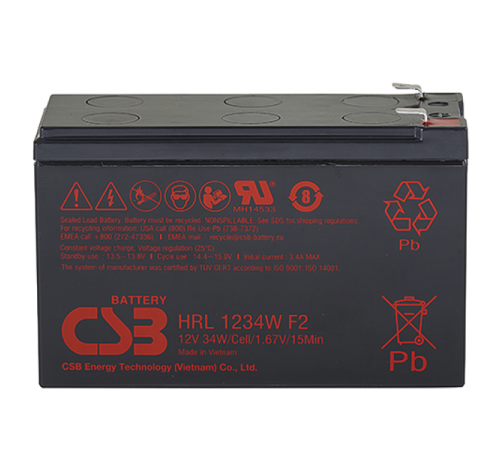 Акб CSB Аккумуляторная батарея для ИБП (10-12 лет) (12V/9Ah) (HRL1234W F2 FR CSB) Акб CSB Аккумуляторная батарея для ИБП (10-12 лет) (12V/9Ah) (HRL1234W F2 FR CSB)