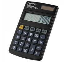 Perfeo калькулятор карманный PF_C3706, 8-разр., черный