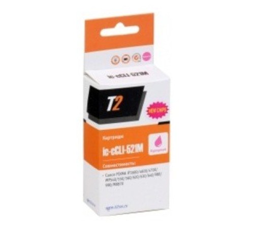 Картридж струйный T2 CLI-521M IC-CCLI-521M CLI-521M пурпурный для Canon Pixma iP3600/4600/4700