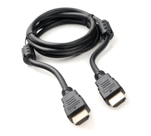 Кабель HDMI Cablexpert 19M/19M, v2.0, медь, позол.контакты, экран, 2 фер.кольца, 1.5м, черный, пакет (CCF2-HDMI4-5) Кабель HDMI Cablexpert 19M/19M, v2.0, медь, позол.контакты, экран, 2 фер.кольца, 1.5м, черный, пакет (CCF2-HDMI4-5)