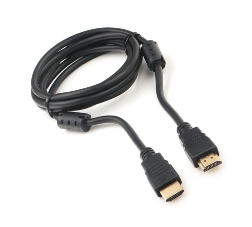 Кабель HDMI Cablexpert 19M/19M, v2.0, медь, позол.котакты, экран, 2 фер.кольца, 1.8м, черный, пакет (CCF2-HDMI4-6) Кабель HDMI Cablexpert 19M/19M, v2.0, медь, позол.котакты, экран, 2 фер.кольца, 1.8м, черный, пакет (CCF2-HDMI4-6)