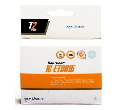 Картридж струйный T2 C13T08154A IC-ET0815 светло-голубой для Epson St Ph R270R/290/390 Картридж струйный T2 C13T08154A IC-ET0815 светло-голубой для Epson St Ph R270R/290/390