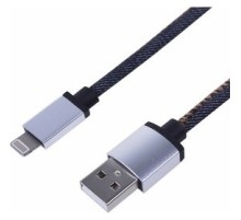 Rexant (18-4248) Кабель USB-A – Lightning для Apple, 2,4A, 1м, в нейлоновой оплетке (джинсовая ткань)