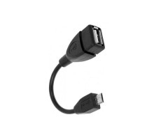 Rexant (18-1181) USB кабель OTG mini USB на USB   шнур 0.15M черный