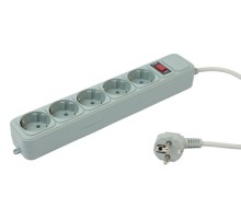 Сетевой фильтр PC Pet AP01006-5-G 5м (5 розеток) серый (пакет ПЭ)