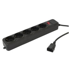Сетевой фильтр PC Pet AP01006-E-B 1.8м (5 розеток) черный (пакет ПЭ)