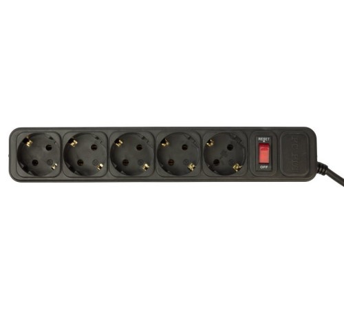 Сетевой фильтр PC Pet AP01006-E-B 1.8м (5 розеток) черный (пакет ПЭ) Сетевой фильтр PC Pet AP01006-E-B 1.8м (5 розеток) черный (пакет ПЭ)