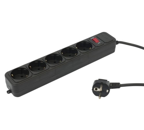 Сетевой фильтр PC Pet AP01006-1.8-B 1.8м (5 розеток) черный (пакет ПЭ) Сетевой фильтр PC Pet AP01006-1.8-B 1.8м (5 розеток) черный (пакет ПЭ)