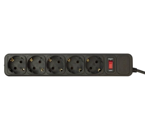 Сетевой фильтр PC Pet AP01006-1.8-B 1.8м (5 розеток) черный (пакет ПЭ) Сетевой фильтр PC Pet AP01006-1.8-B 1.8м (5 розеток) черный (пакет ПЭ)