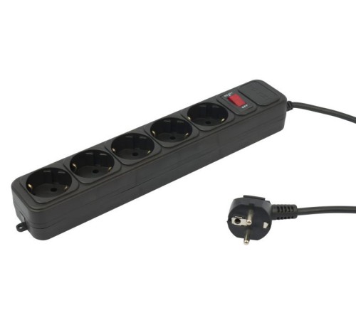 Сетевой фильтр PC Pet AP01006-5-B 5м (5 розеток) черный (пакет ПЭ) Сетевой фильтр PC Pet AP01006-5-B 5м (5 розеток) черный (пакет ПЭ)