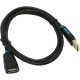 Кабель-удлинитель Vention USB 2.0 AM/AF - 1м Чёрный Кабель-удлинитель Vention USB 2.0 AM/AF - 1 м (CBCBF)
