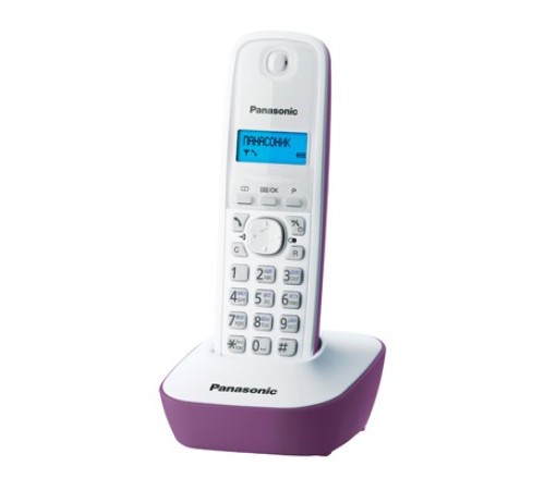 Р/Телефон Dect Panasonic KX-TG1611RUF фиолетовый/белый АОН Р/Телефон Dect Panasonic KX-TG1611RUF фиолетовый/белый АОН