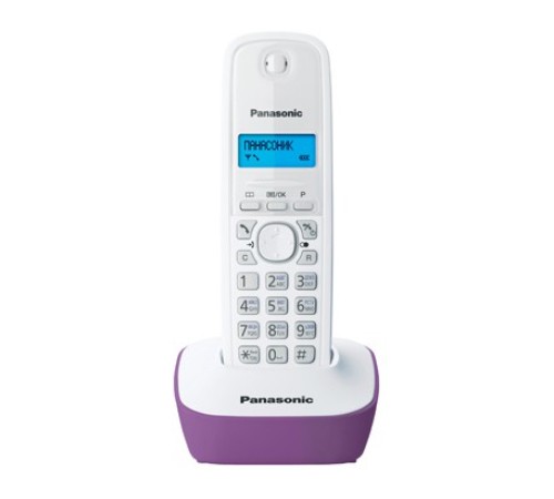 Р/Телефон Dect Panasonic KX-TG1611RUF фиолетовый/белый АОН Р/Телефон Dect Panasonic KX-TG1611RUF фиолетовый/белый АОН