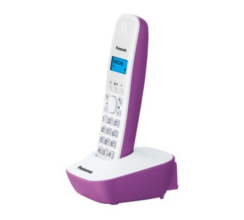 Р/Телефон Dect Panasonic KX-TG1611RUF фиолетовый/белый АОН Р/Телефон Dect Panasonic KX-TG1611RUF фиолетовый/белый АОН