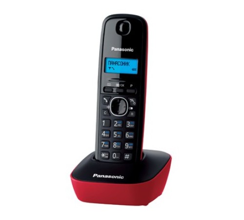 Р/Телефон Dect Panasonic KX-TG1611RUR красный/черный АОН