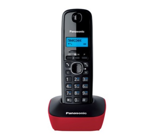 Р/Телефон Dect Panasonic KX-TG1611RUR красный/черный АОН