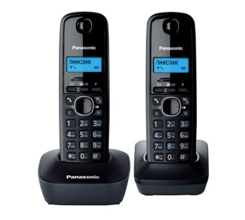 Р/Телефон Dect Panasonic KX-TG1612RUH темно-серый (труб. в компл.:2шт) АОН Р/Телефон Dect Panasonic KX-TG1612RUH темно-серый (труб. в компл.:2шт) АОН